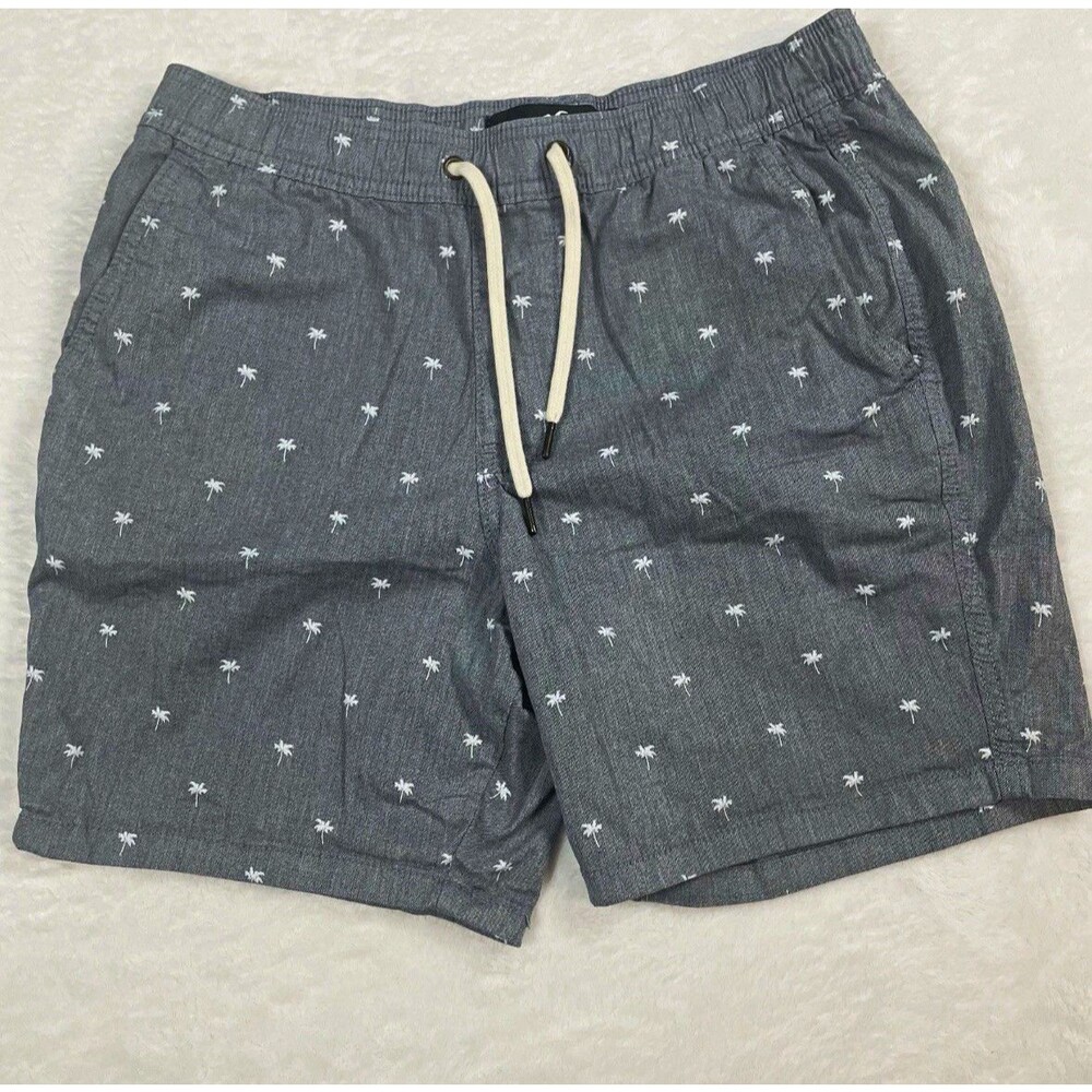 Hollister Men’s Large Epic Flex Men's Palm Tree Gray Jogger Shorts 7" Drawstring